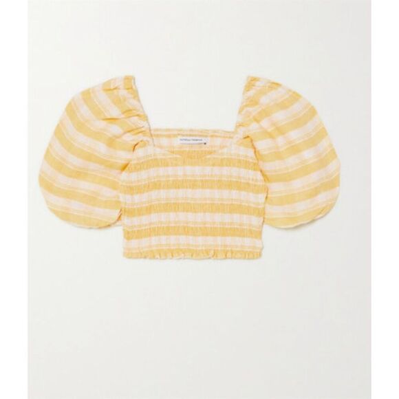 Faithfull the Brand Women's Size 12 Yellow Striped Two-Piece‎ Set - Picture 4 of 12